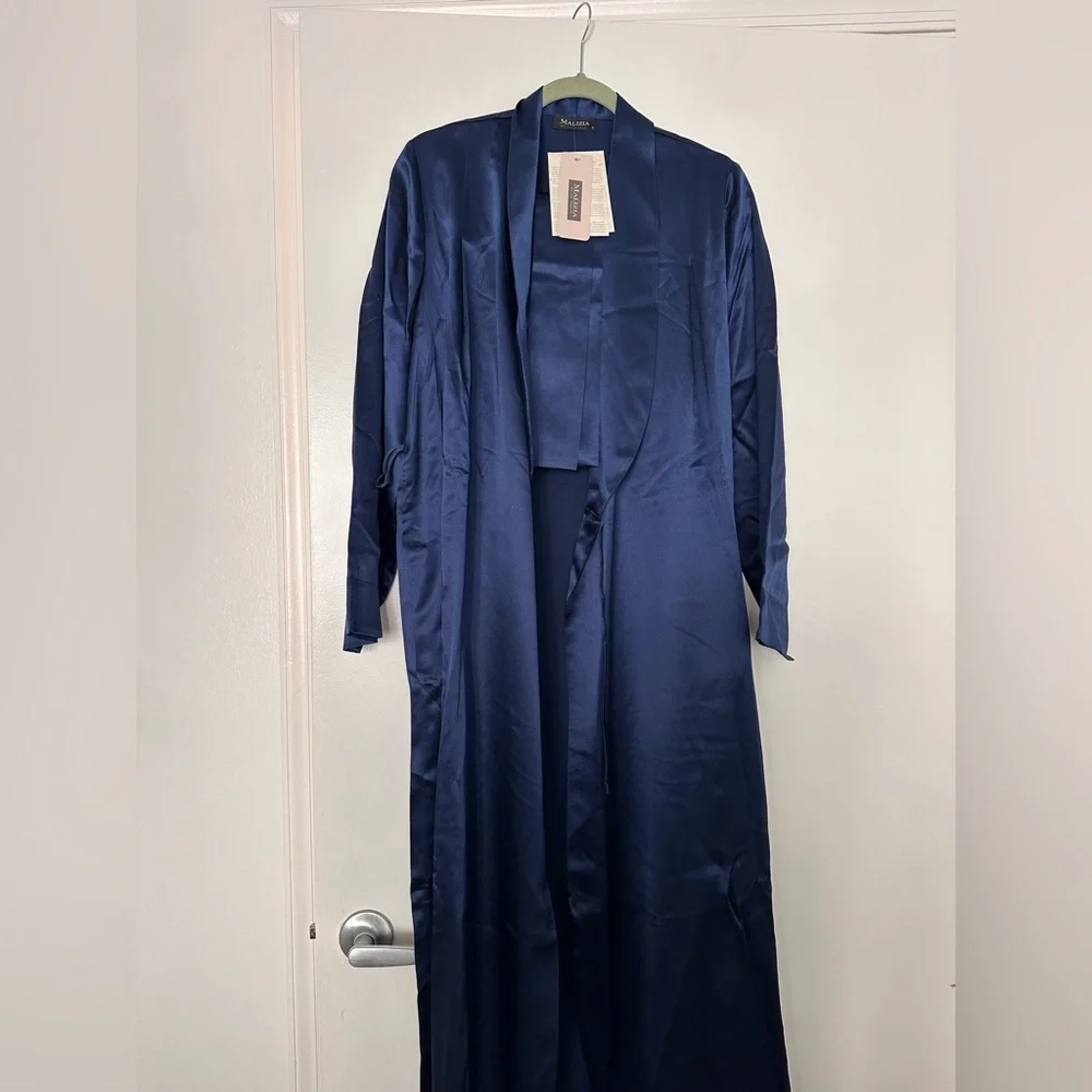 New La Perla SILK Navy Blue Women's Robe